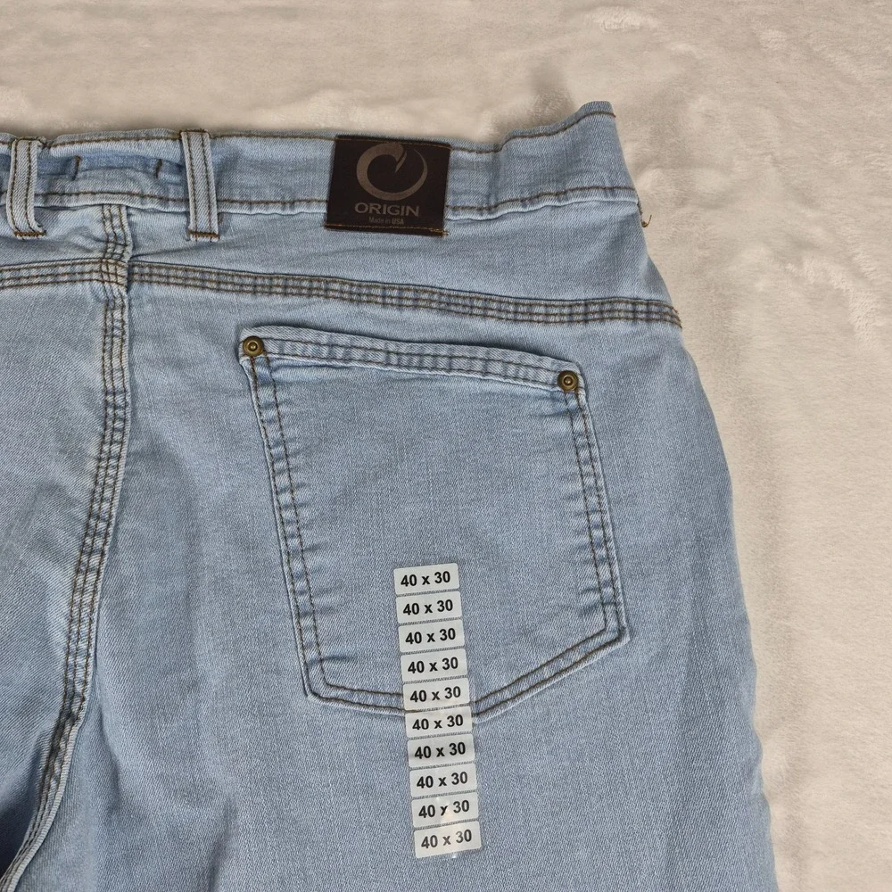 Origin Maine Jeans Men's 40x30 Blue Denim Delta 68 Tapered Stretch Casual NWOT‎